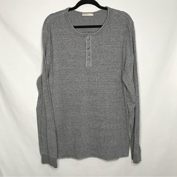 Marine Layer Other - Marine Layer Respun 3 Button Solid Henley LS Shirt Men’s Sz XL Gray Organic EUC